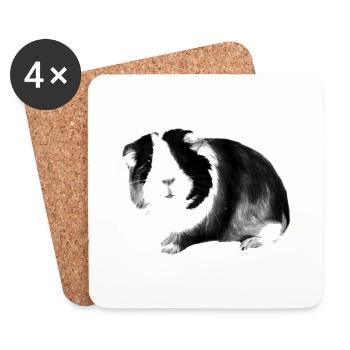 guinea pig - Coasters (set of 4) - white - Front