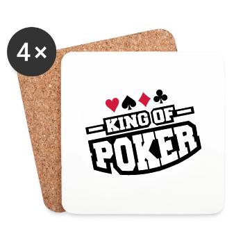 king_of_poker_design_c2 - Dessous de verre (lot de 4) - blanc - Devant