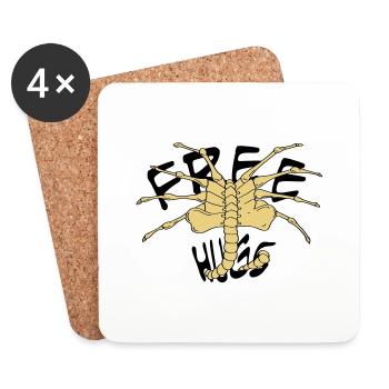 free_huggs - Untersetzer (4er-Set) - Weiß - Vorne