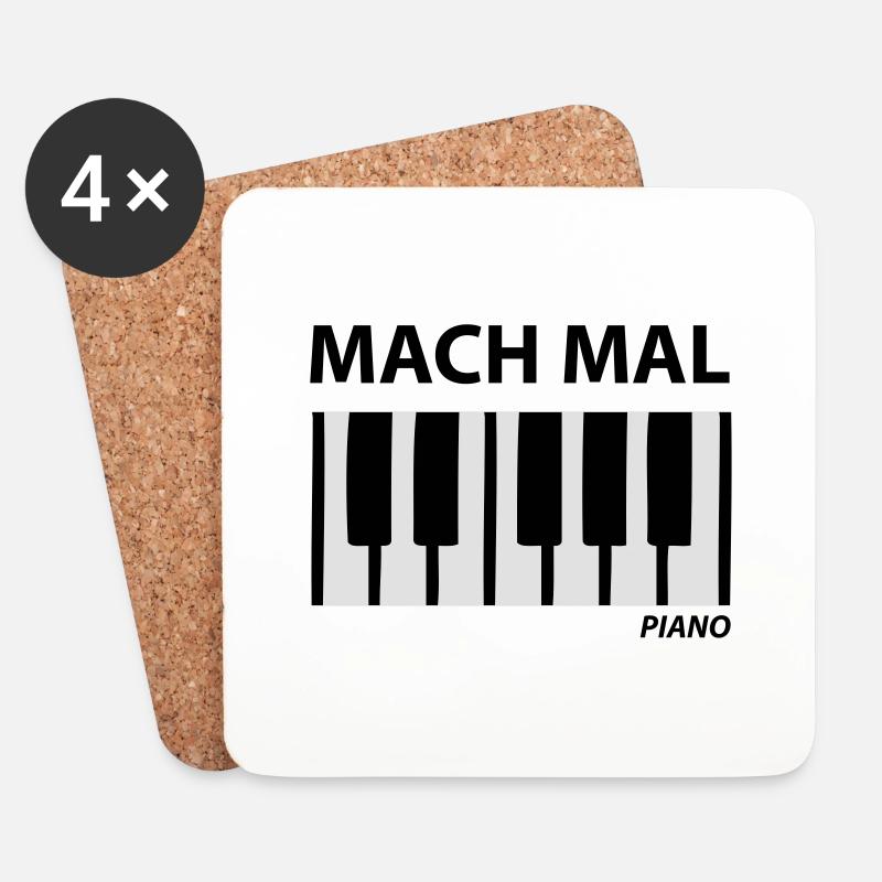 mach mal piano - Untersetzer (4er-Set) - Weiß