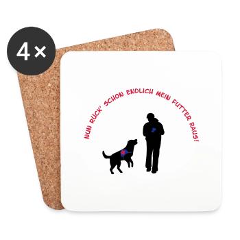 chien de sauvetage - Dessous de verre (lot de 4) - blanc - Devant