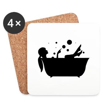 bathtube - Coasters (set of 4) - white - Front