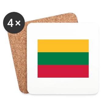 drapeau_lituanie - Coasters (set of 4) - white - Front