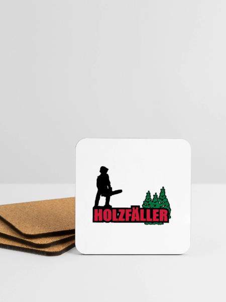 holzfäller - Untersetzer (4er-Set) - Weiß - Vorne