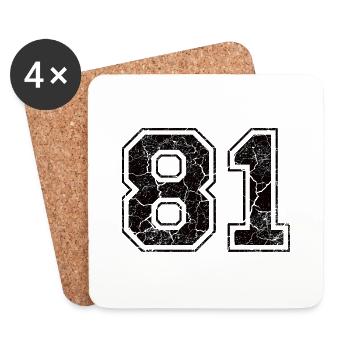 Paie 81 in Grunge Look - Coasters (set of 4) - white - Front