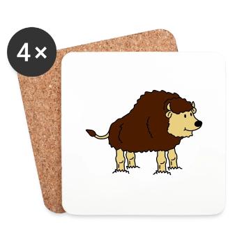 bison - Untersetzer (4er-Set) - Weiß - Vorne