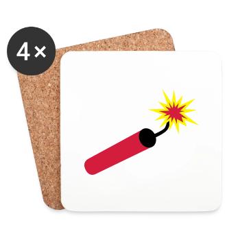 dynamit___f3 - Untersetzer (4er-Set) - Weiß - Vorne