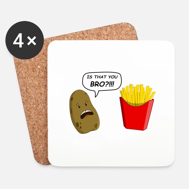 potato - Untersetzer (4er-Set) - Weiß