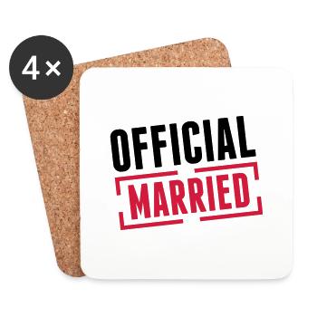 married_official_bx2 - Coasters (set of 4) - white - Front
