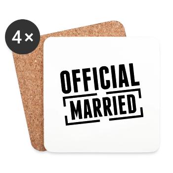 married_official_bx1 - Coasters (set of 4) - white - Front