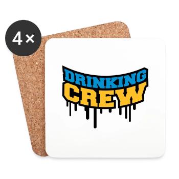 Drinking Crew Graffiti - Untersetzer (4er-Set) - Weiß - Vorne
