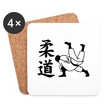 judo - Coasters (set of 4) - white - Front