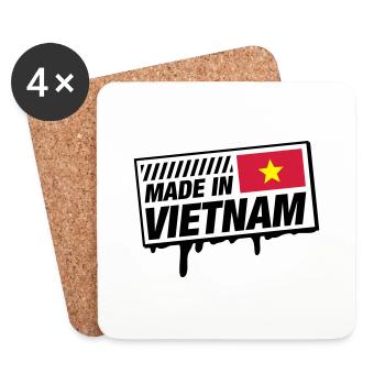 made_in_vietnam_gr3 - Dessous de verre (lot de 4) - blanc - Devant