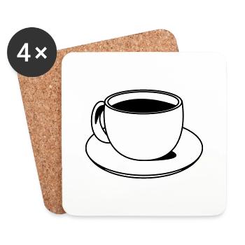 tasse - Untersetzer (4er-Set) - Weiß - Vorne