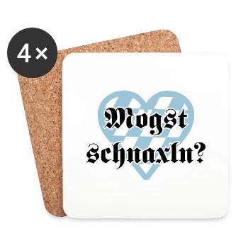 Mogst schnaxln - Untersetzer (4er-Set) - Weiß - Vorne