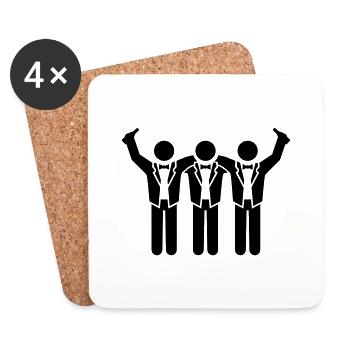 bachelor_crew__f1 - Dessous de verre (lot de 4) - blanc - Devant
