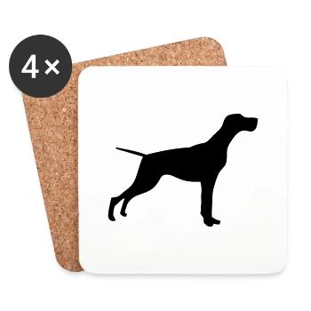 Dogue - Dessous de verre (lot de 4) - blanc - Devant