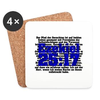 ezekiel 25:17 - Coasters (set of 4) - white - Front