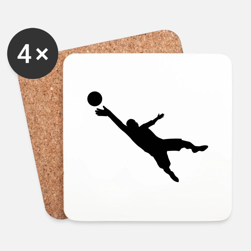 Fußball - Untersetzer (4er-Set) - Weiß