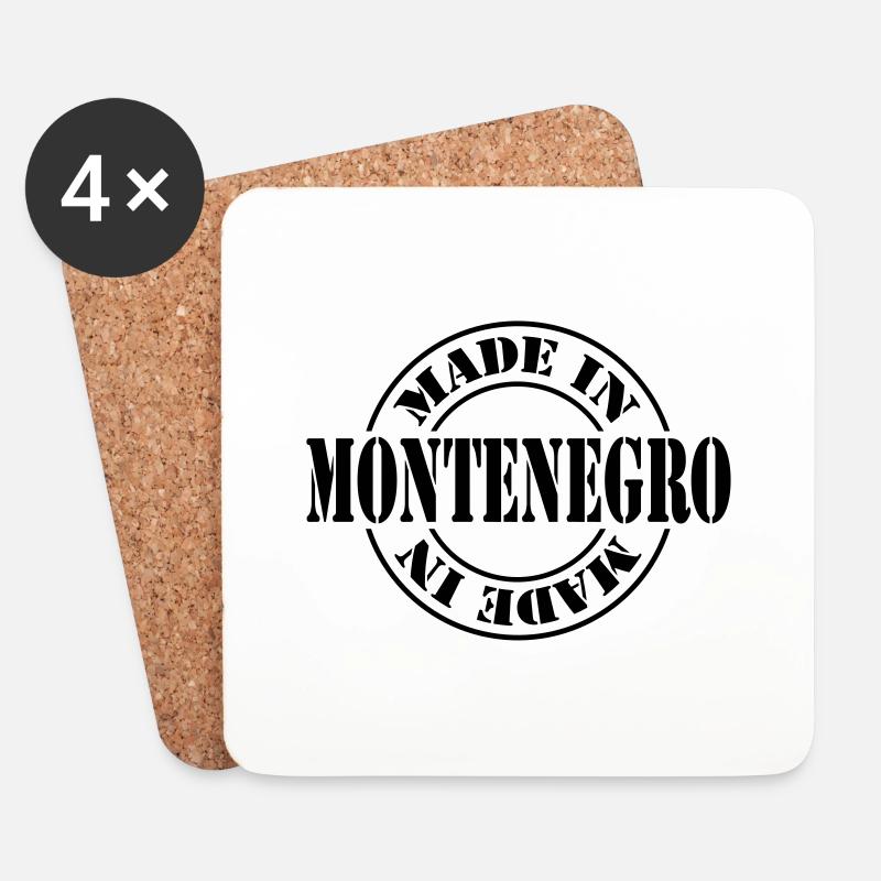 made in montenegro m1k2 - Untersetzer (4er-Set) - Weiß