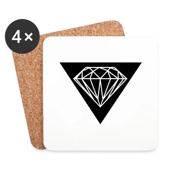 diamant - Untersetzer (4er-Set) - Weiß - Vorne