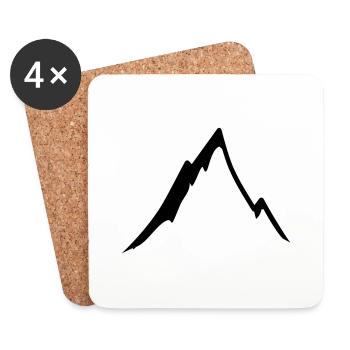 Belle montagne - Dessous de verre (lot de 4) - blanc - Devant