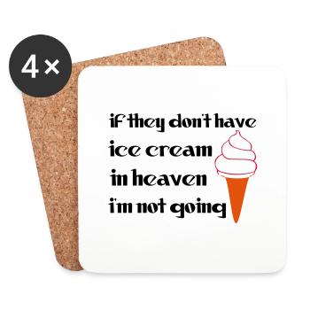 Ice Cream - Dessous de verre (lot de 4) - blanc - Devant