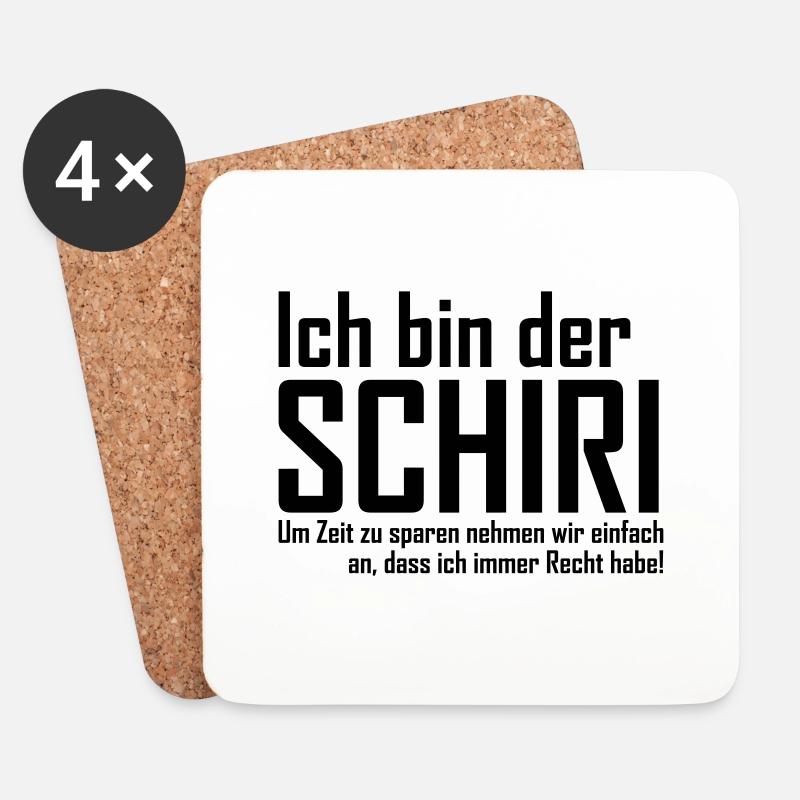 Schiri - Untersetzer (4er-Set) - Weiß