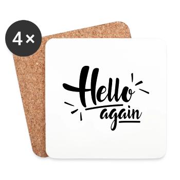 Hello again - Untersetzer (4er-Set) - Weiß - Vorne