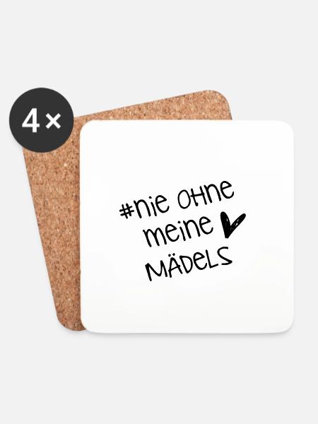 nie ohne meine maedels - Untersetzer (4er-Set) - Weiß