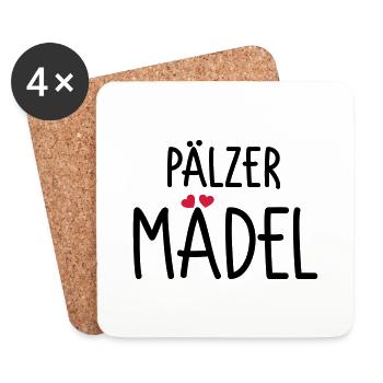 Pälzer Mädel - Untersetzer (4er-Set) - Weiß - Vorne