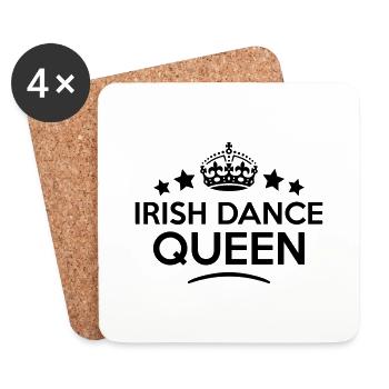 irish dance queen keep calm style copy - Coasters (set of 4) - white - Front