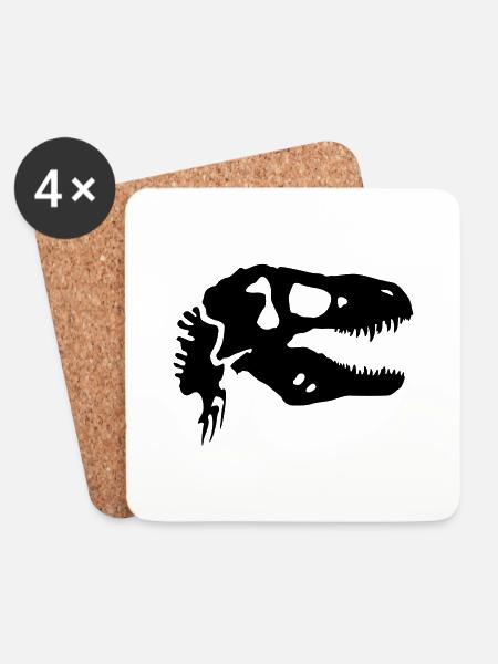 trex - Coasters (set of 4) - white