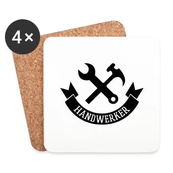 handwerker - Untersetzer (4er-Set) - Weiß - Vorne