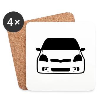 JDM Car eyes TS | T-shirts JDM - Coasters (set of 4) - white - Front