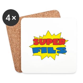 Super fils - Untersetzer (4er-Set) - Weiß - Vorne