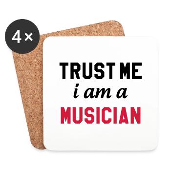 Musik / Musiker / Music / Musician - Untersetzer (4er-Set) - Weiß - Vorne