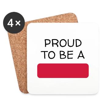 Customize it ! / Anpassen / Personnaliser - Coasters (set of 4) - white - Front
