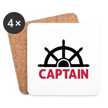 captain - Coasters (set of 4) - white - Front