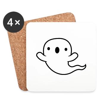 Haunting little ghost - Coasters (set of 4) - white - Front