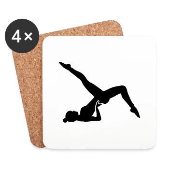 pilates - Dessous de verre (lot de 4) - blanc - Devant