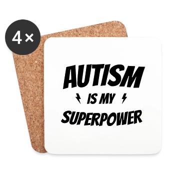 Autism Is My Superpower - Coasters (set of 4) - white - Front