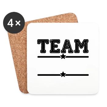 team - Dessous de verre (lot de 4) - blanc - Devant
