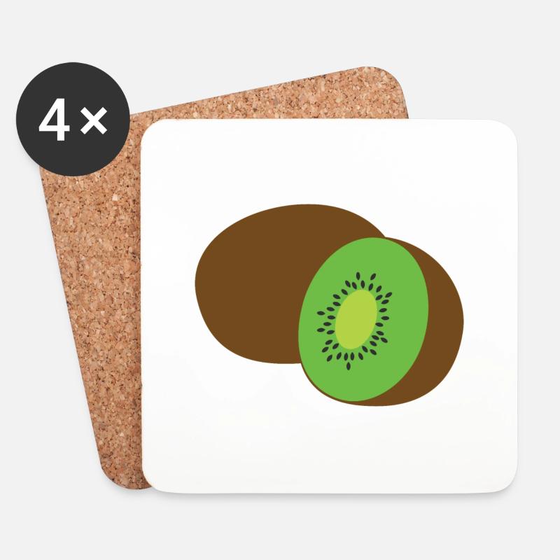 kiwi - Untersetzer (4er-Set) - Weiß