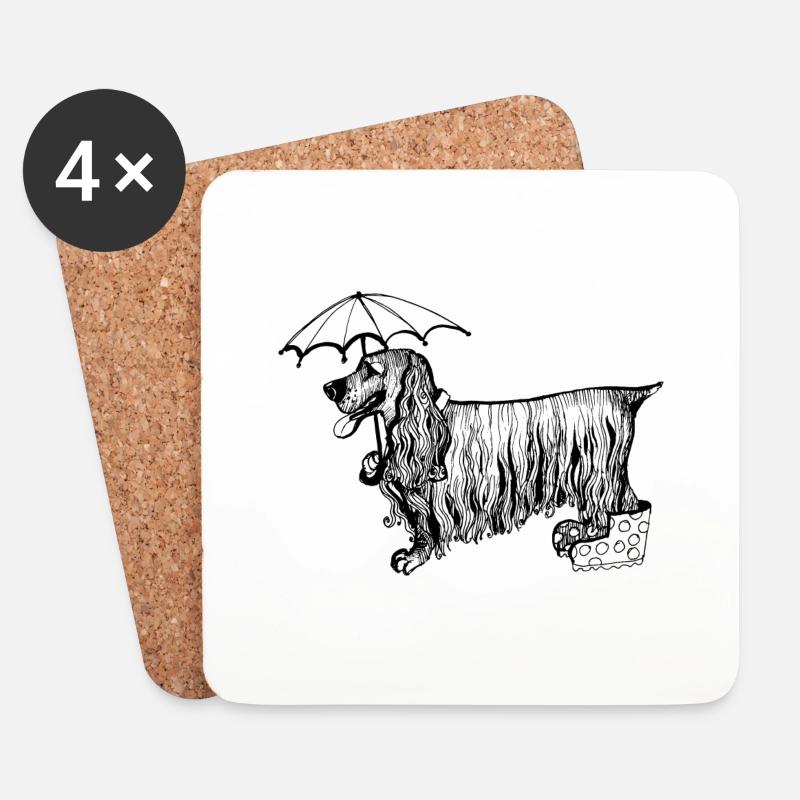 Cocker spaniel - Untersetzer (4er-Set) - Weiß