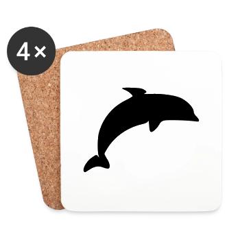 Dolphin - Untersetzer (4er-Set) - Weiß - Vorne