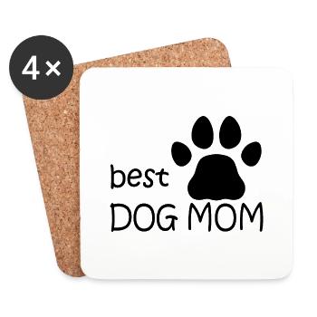 Hund Dog - Untersetzer (4er-Set) - Weiß - Vorne