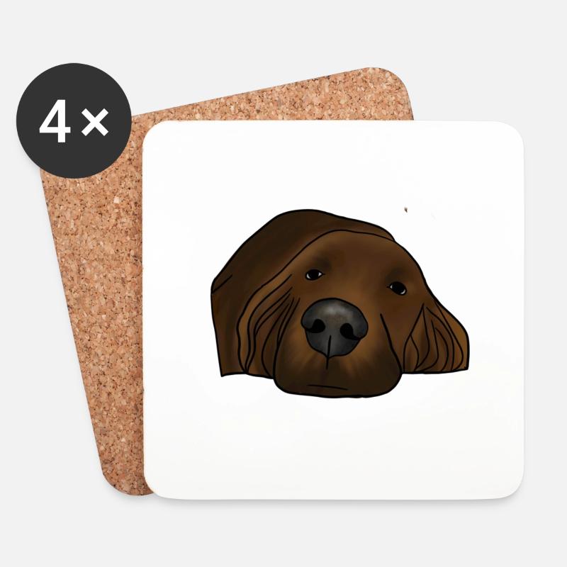 Irish setter - Untersetzer (4er-Set) - Weiß