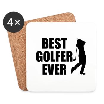 Best golfer ever Geschenk Sport Golf Hole - Untersetzer (4er-Set) - Weiß - Vorne