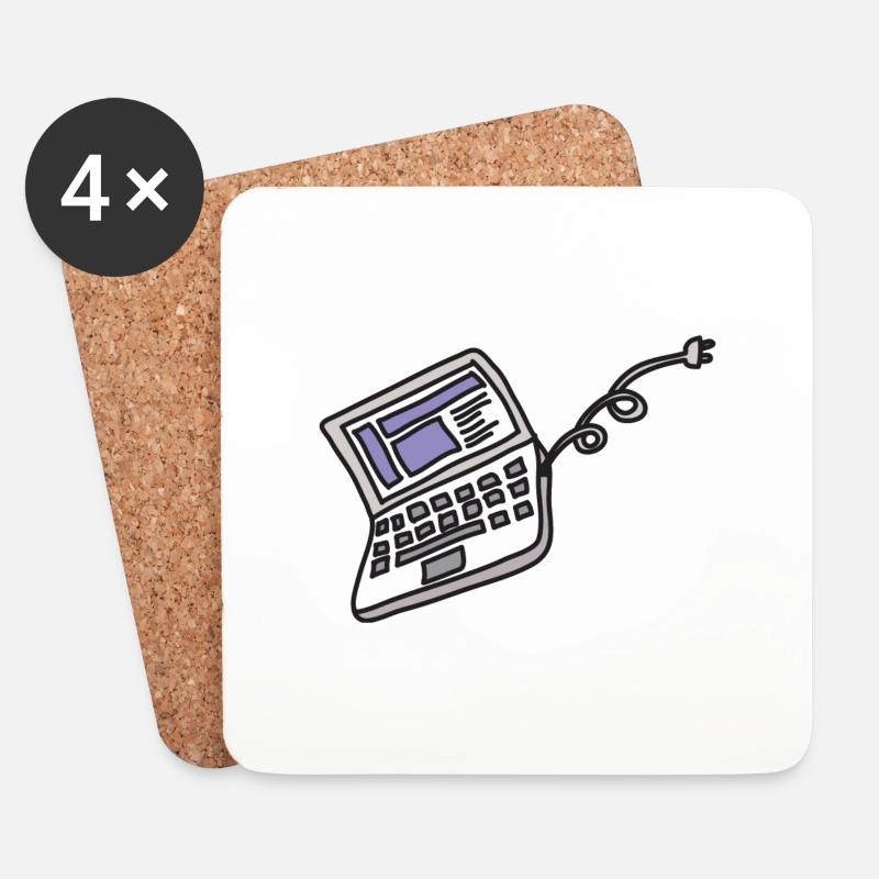 computer science - Coasters (set of 4) - white